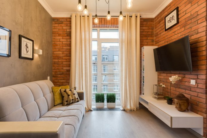 soggiorno in stile loft