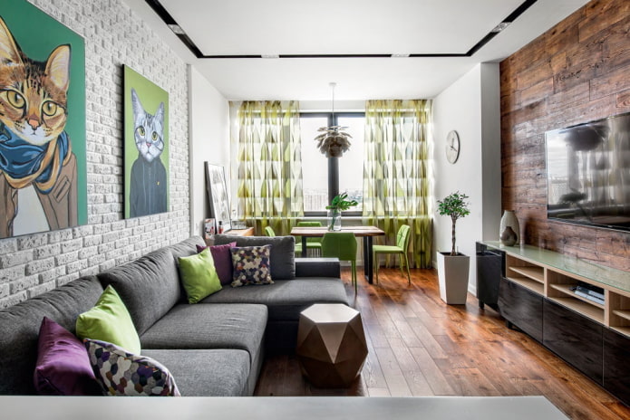 Loft con elementi luminosi