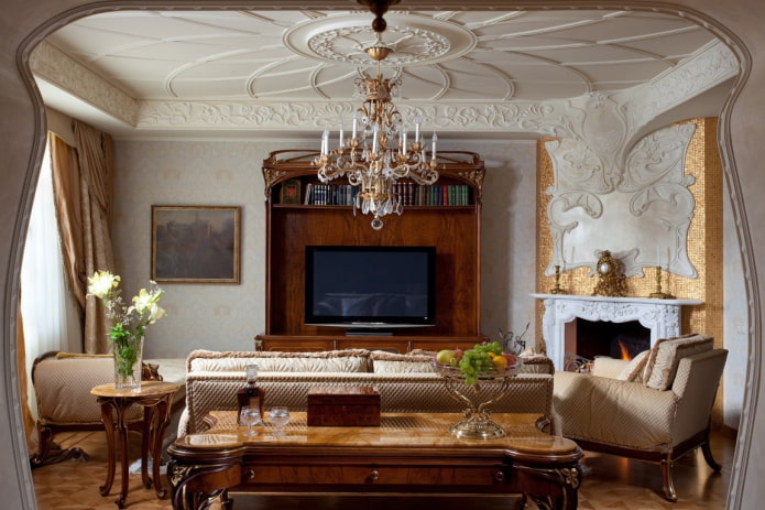 Soggiorno in stile Art Nouveau