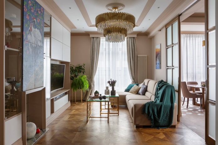Parquet e soffitto a due livelli