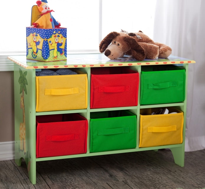 Conservare i giocattoli nella cameretta dei bambini
