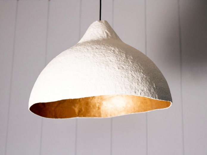 Lampada in cartapesta per la cucina