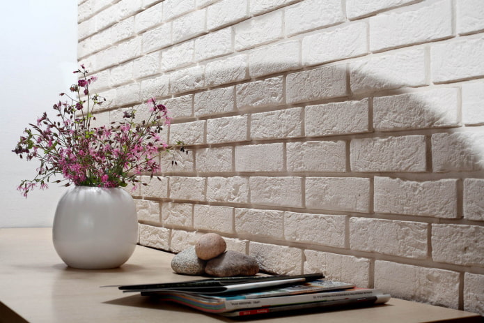 Muro di mattoni in gesso