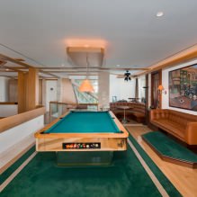 Interno della sala da biliardo in casa: regole di design, foto-5