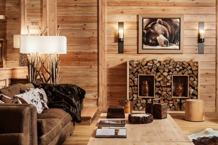 casa in tronchi in stile chalet