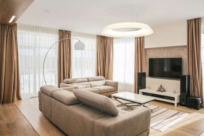 illuminazione del soggiorno all'interno della casa
