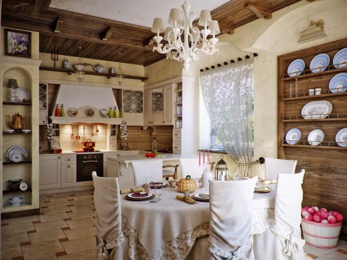 interno cucina in stile country