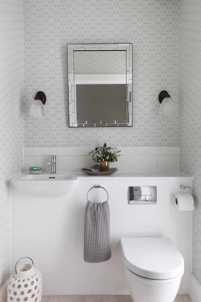 WC grigio e bianco