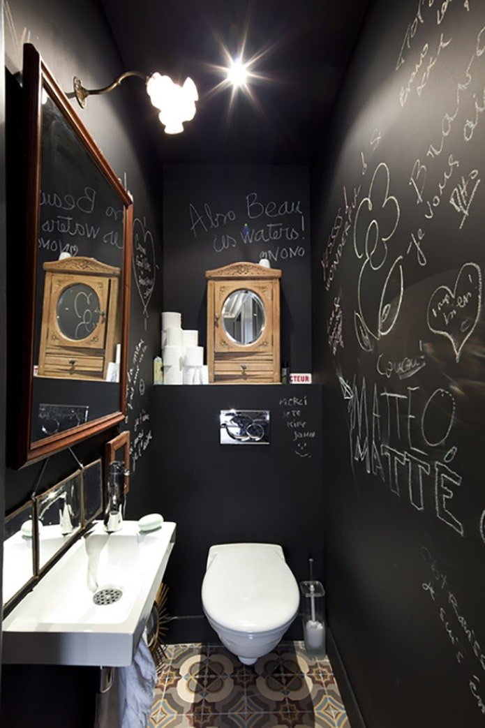 interno del water nero