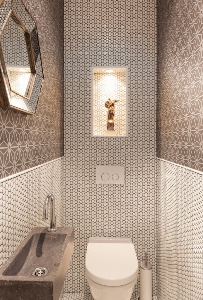 WC grigio e bianco
