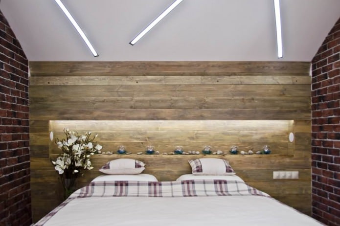 progetto di design camera da letto mansardata