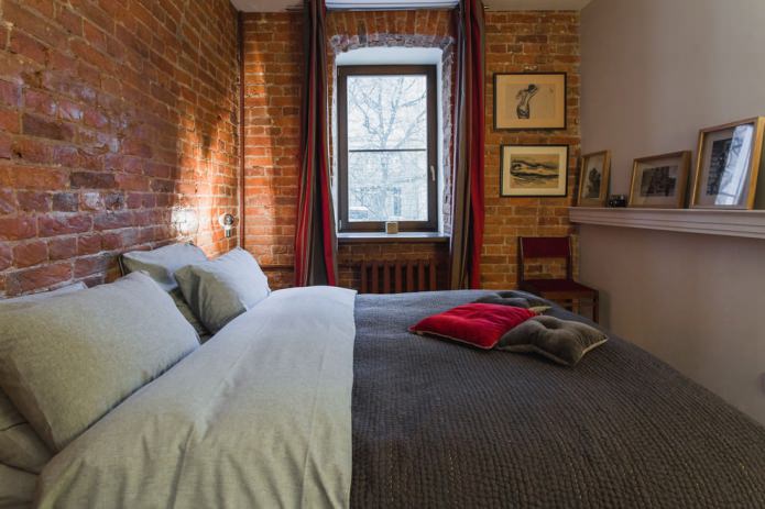 Camera da letto in stile loft