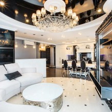 Interni nei toni del bianco e nero: caratteristiche del design, 60 foto-2