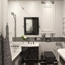 Interni in bianco e nero: caratteristiche del design, 60 foto-10