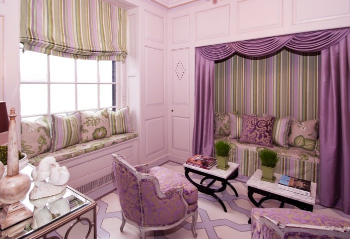 Verde e viola all'interno