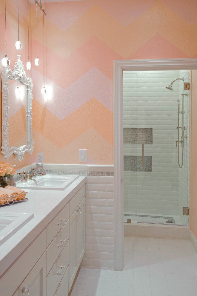 Bagno rosa e pesca