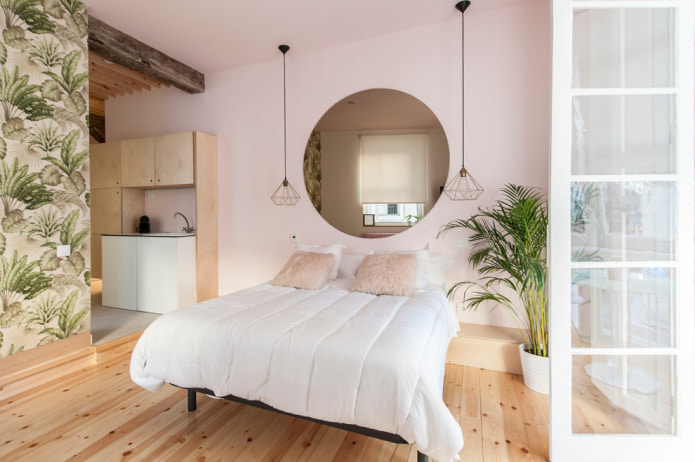 camera da letto compatta in stile eco-moderno