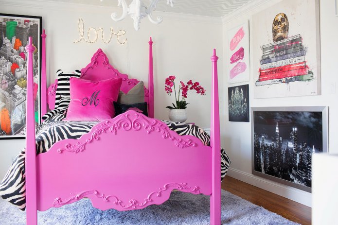 letto rosa