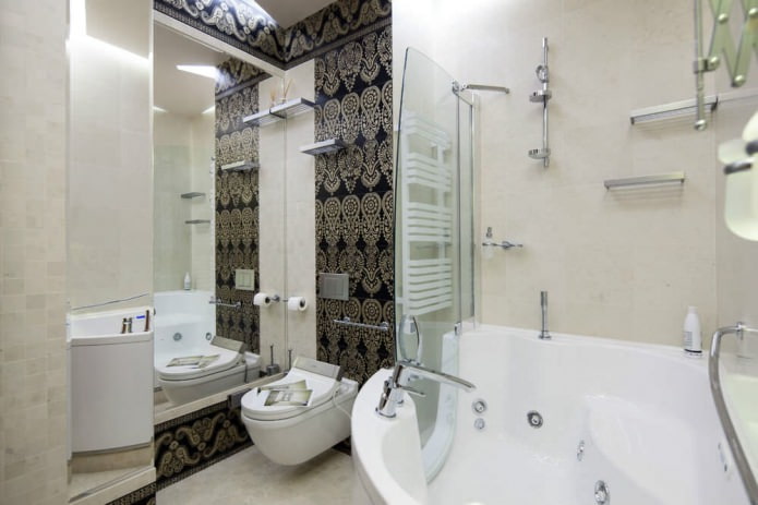 Progettazione di una vasca angolare in stile moderno