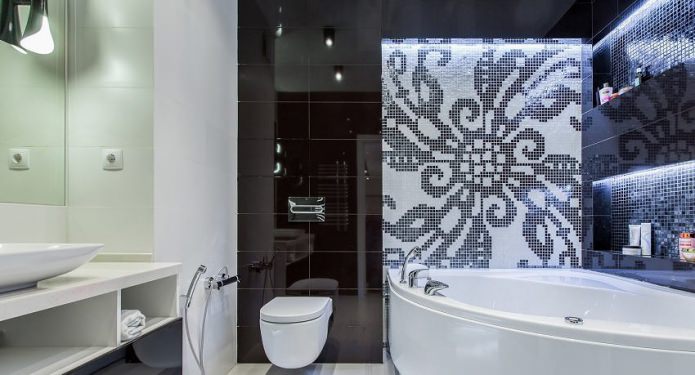 Progettazione di una vasca angolare in stile moderno