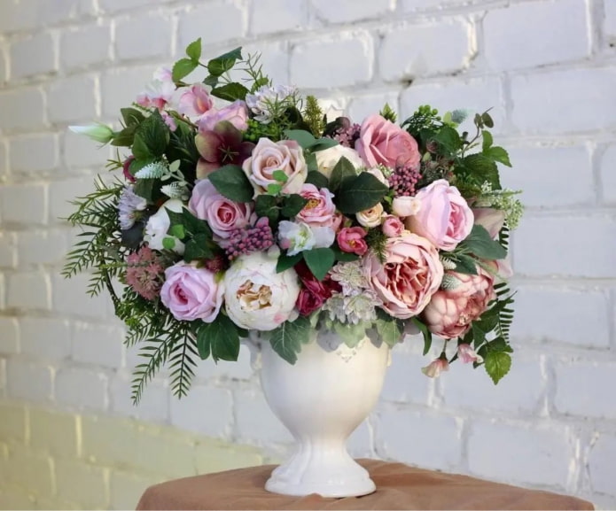bouquet in un vaso
