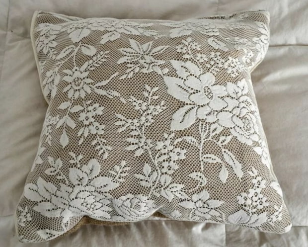 decorazione cuscino in tulle