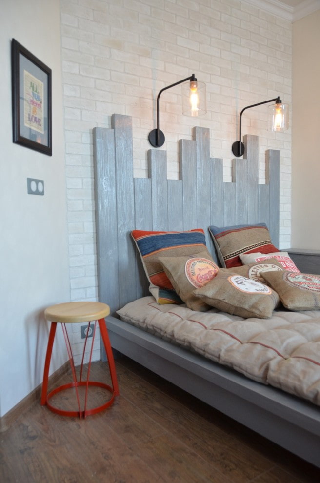 camera da letto in stile loft