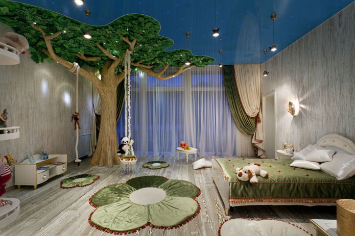 altalena originale nella cameretta dei bambini