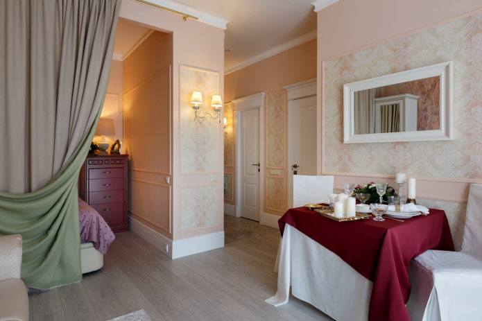 Nicchia per letto e zona pranzo