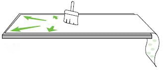 Applicazione della colla sulla carta da parati