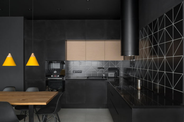 stucco per piastrelle nere negli interni