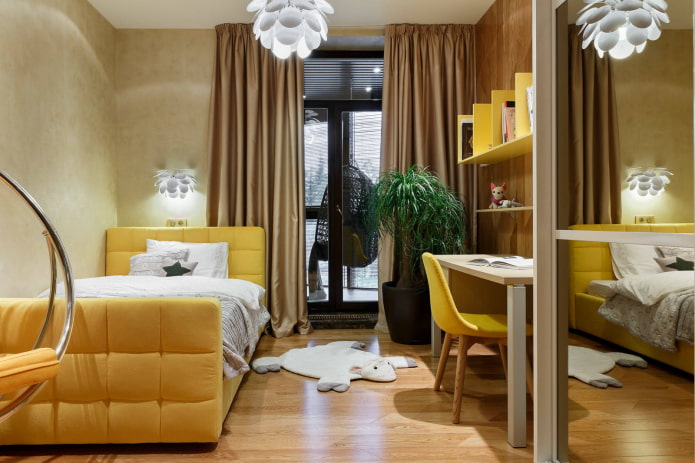 letto singolo con testiera