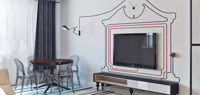 decorare i cavi della TV