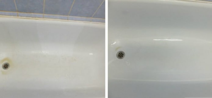 Bagno prima e dopo la pulizia con ammoniaca