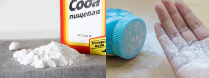Miscela di soda e talco