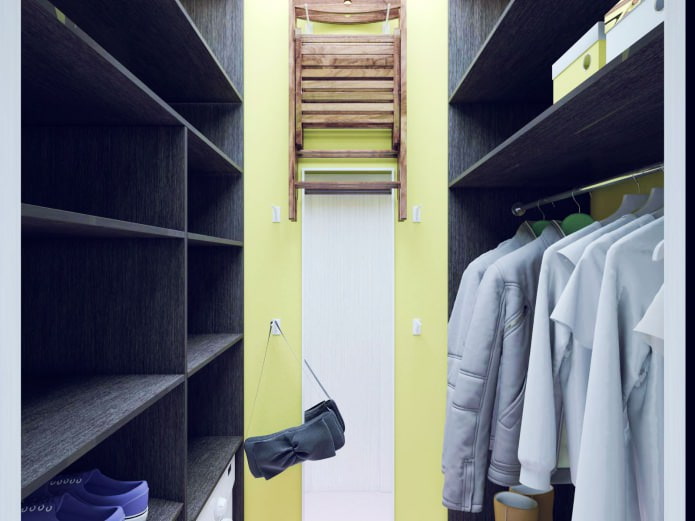 progettazione del camerino 2,4 mq.