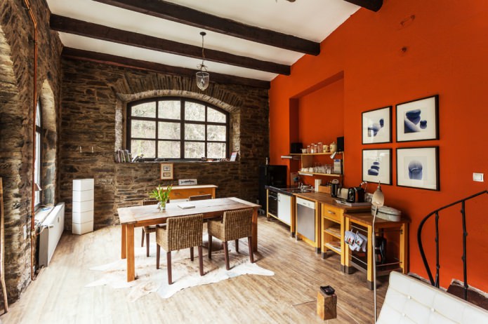 Colore marrone della pietra nella decorazione