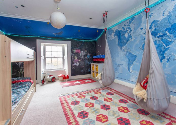 mappa all'interno di una stanza dei bambini