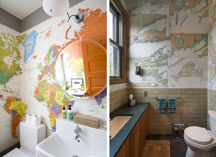 mappa nell'interno del bagno