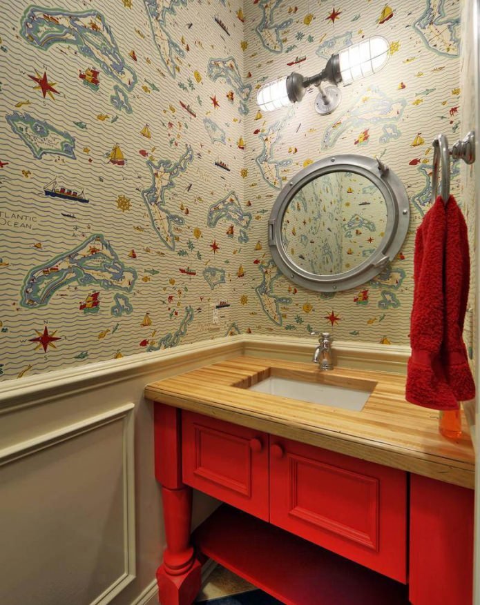 mappa nell'interno del bagno