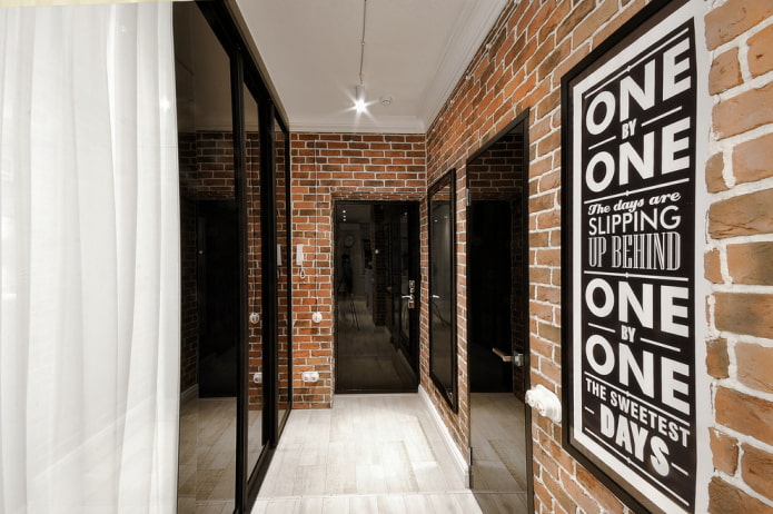 quadro in corridoio in stile loft