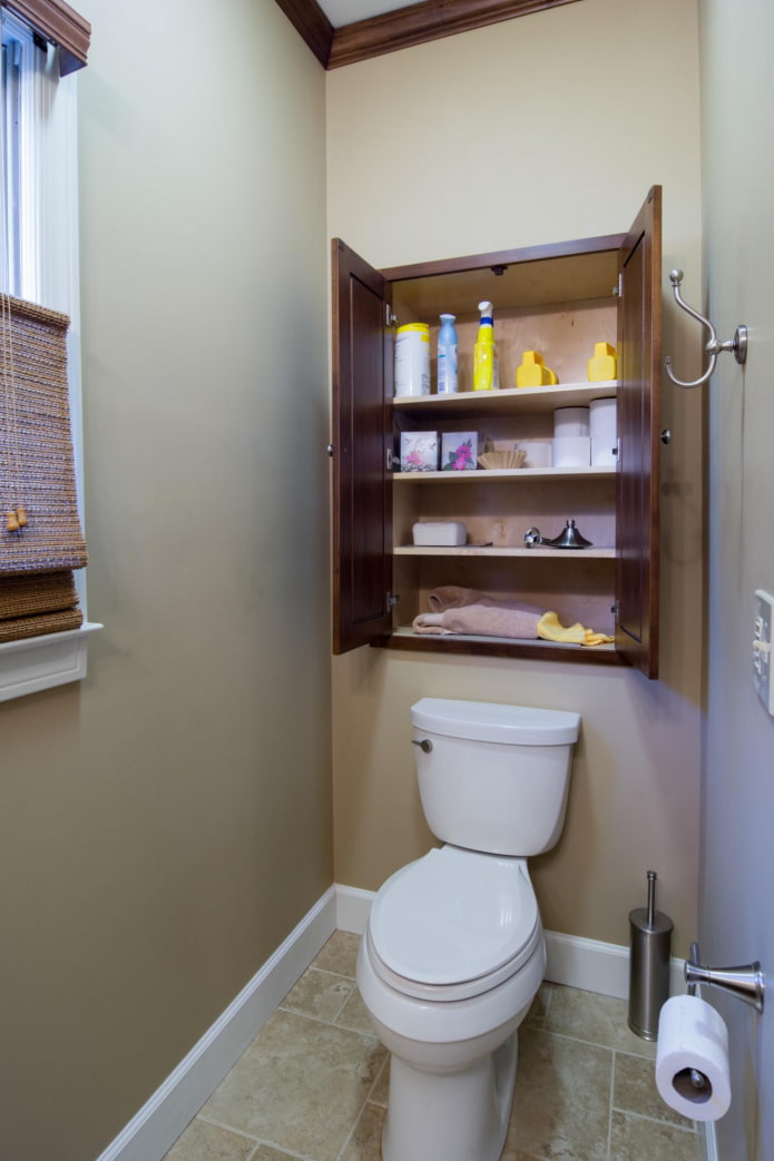 mobiletto sopra il bagno