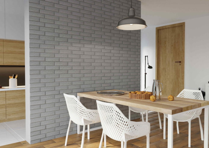 muratura nell'interno della cucina