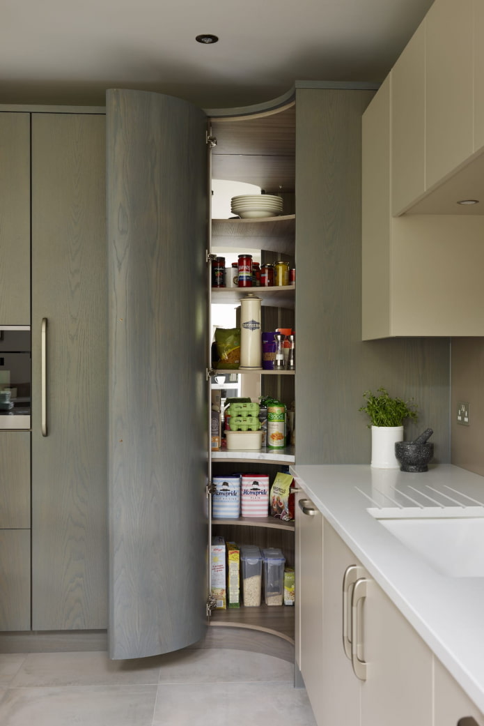 ripostiglio nell'interno della cucina