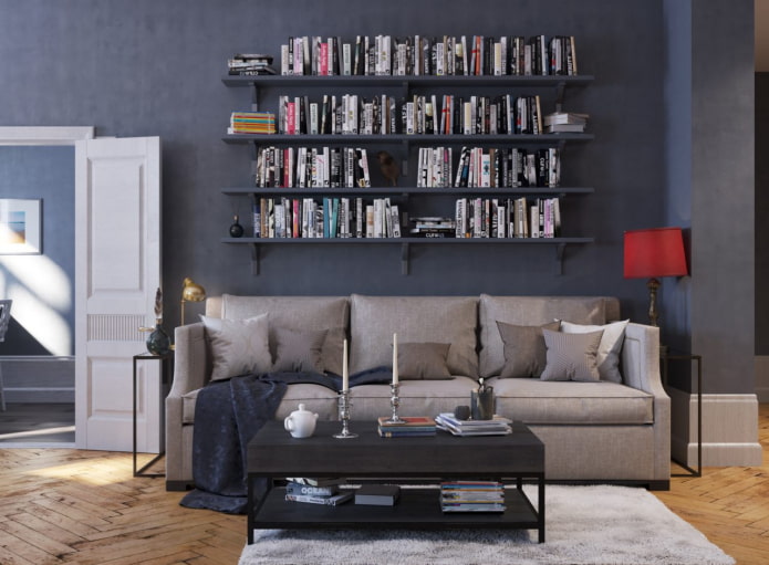 librerie nell'arredamento del soggiorno