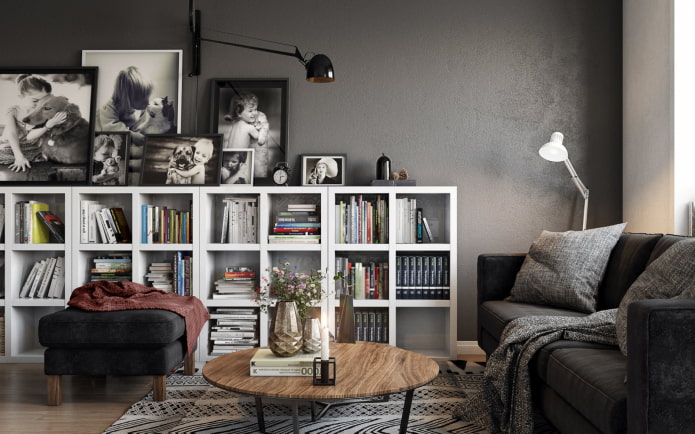 librerie nell'arredamento del soggiorno