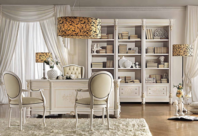 librerie in interni in stile classico