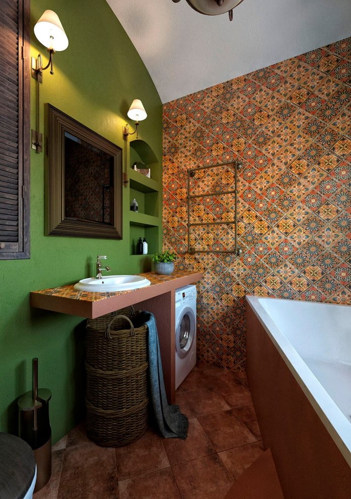 pareti luminose in bagno