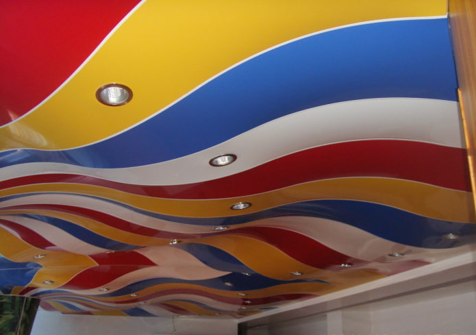struttura del soffitto multicolore