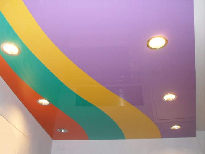 struttura del soffitto multicolore
